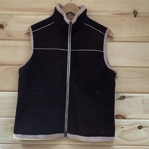 🎉HOST PICK🎉 Woolrich Espresso Brown Sherpa-Lined Corduroy Zip Vest – Women’s M